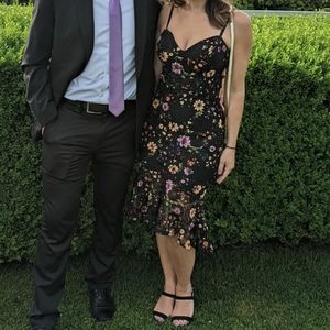 Floral black dress